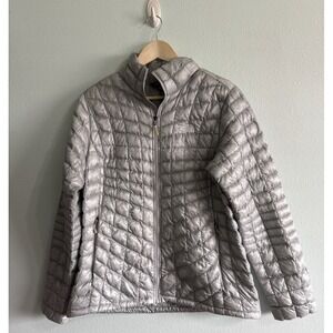 The North Face Thermoball Quilted Lightweight Women's Silver Jacket Size Large
